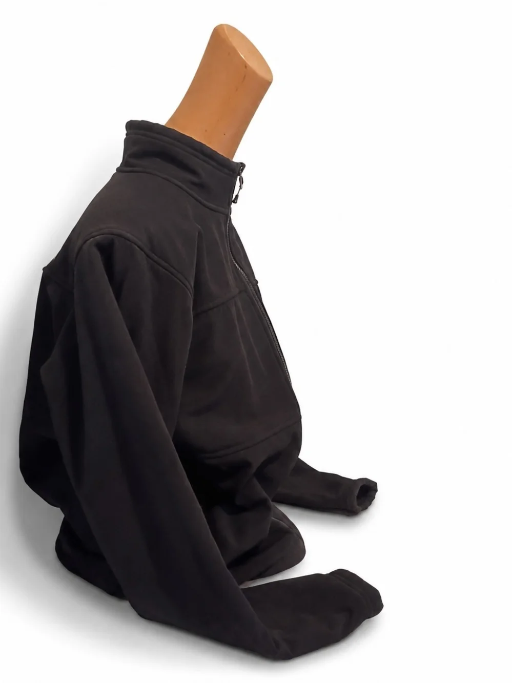 The North Face Mens Black Full-Zip Fleece Jacket - Medium.